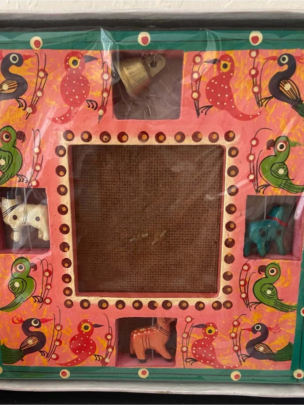 Set of 3 Handcrafted Kondapalli Wooden Photo Frames Hand Painted